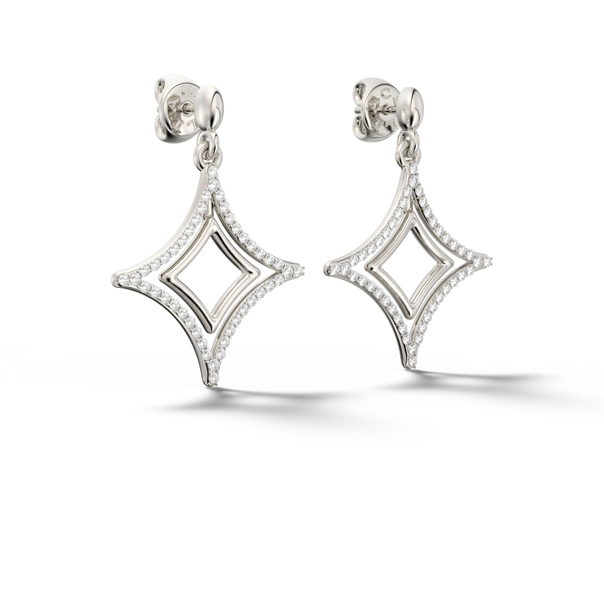 Csillag Sha - White Gold Diamond Earring - Csilla Jewelry