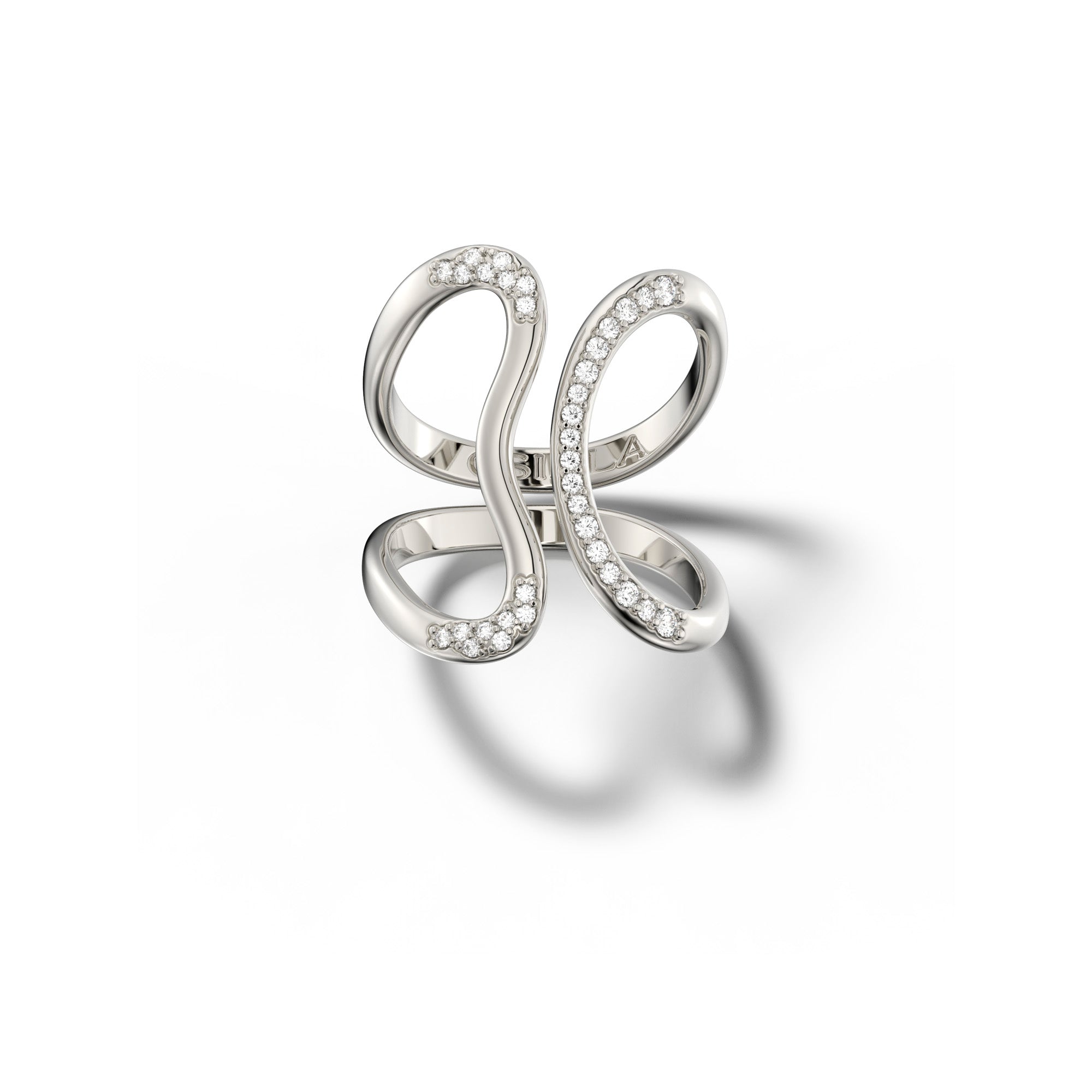 Uniq Gaea - 18k White Gold Diamond Ring