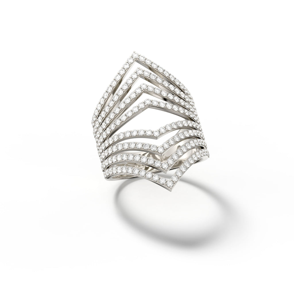 Csillag Fame - White Gold Diamond Ring