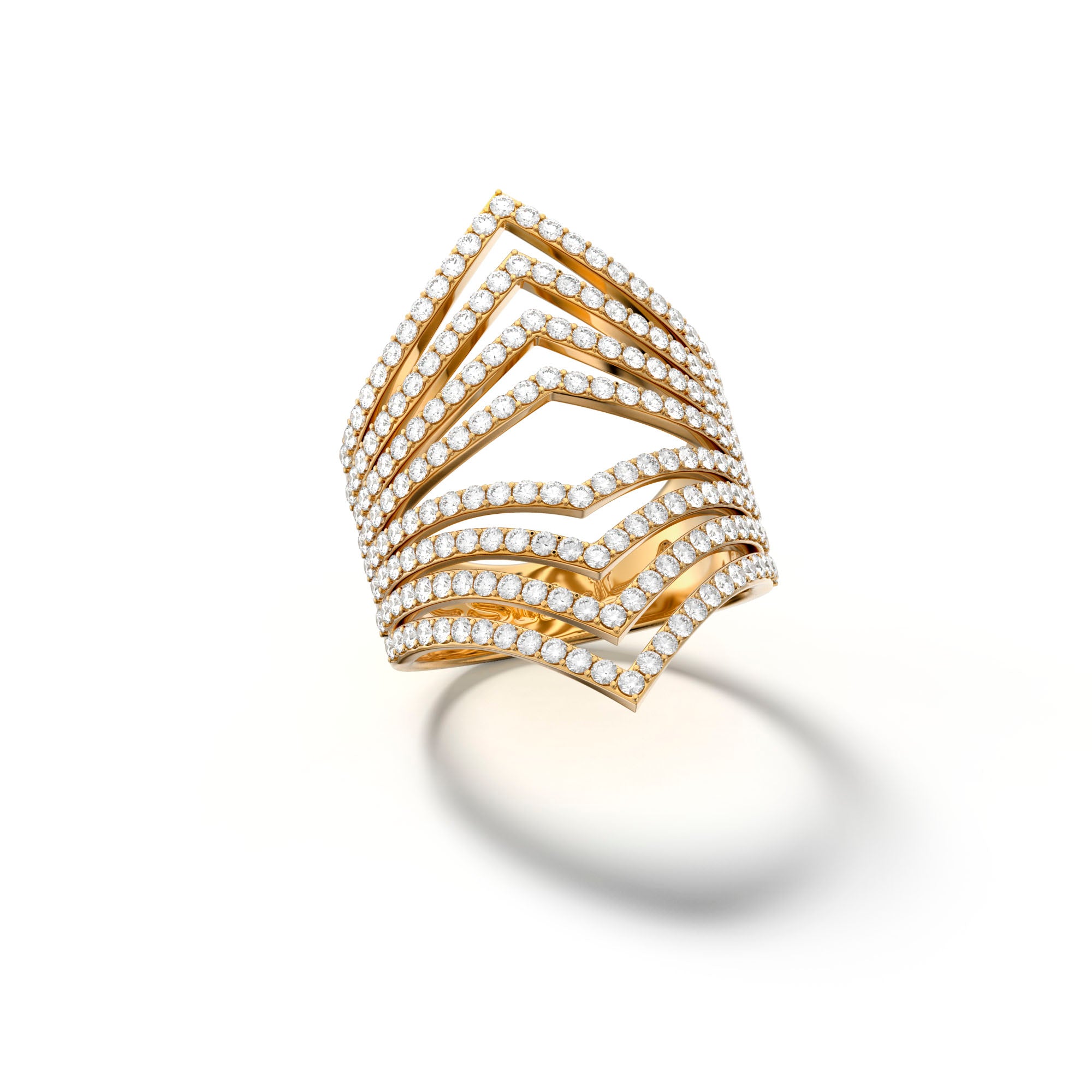 Csillag Fame - Yellow Gold Diamond Ring - Csilla Jewelry