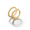Casino Duo - Yellow Gold Double Ring - Csilla Jewelry
