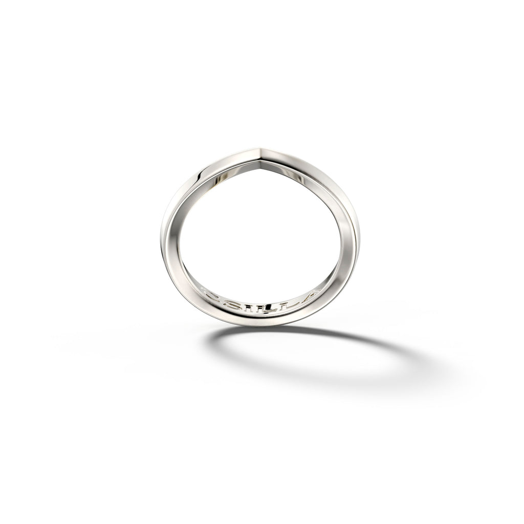 Eden - Thin 18k White Gold Ring