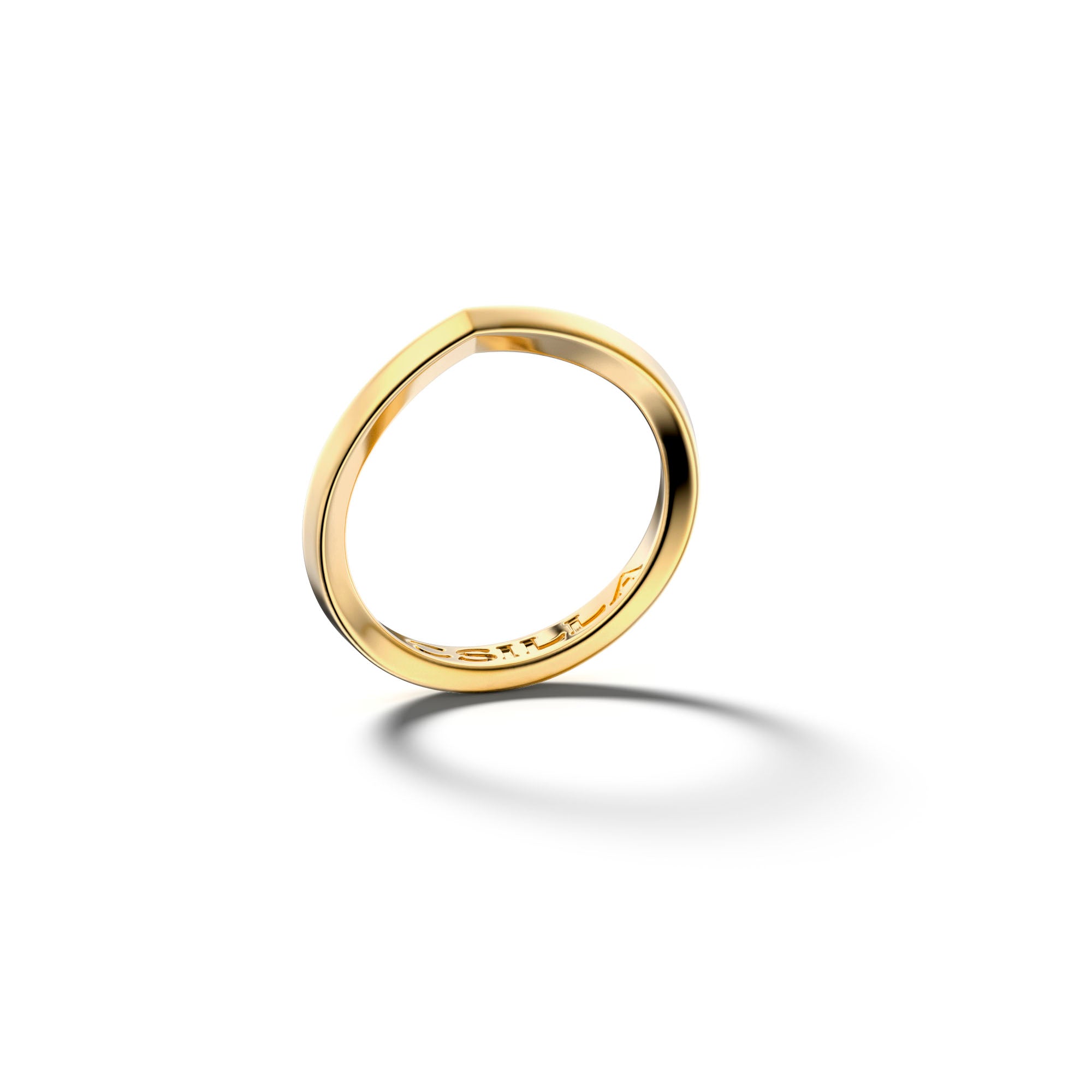 Eden - Thin 18k White Gold Ring - Csilla Jewelry