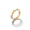 Casino Uno Yellow Gold Wedding Band Ring - Csilla Jewelry