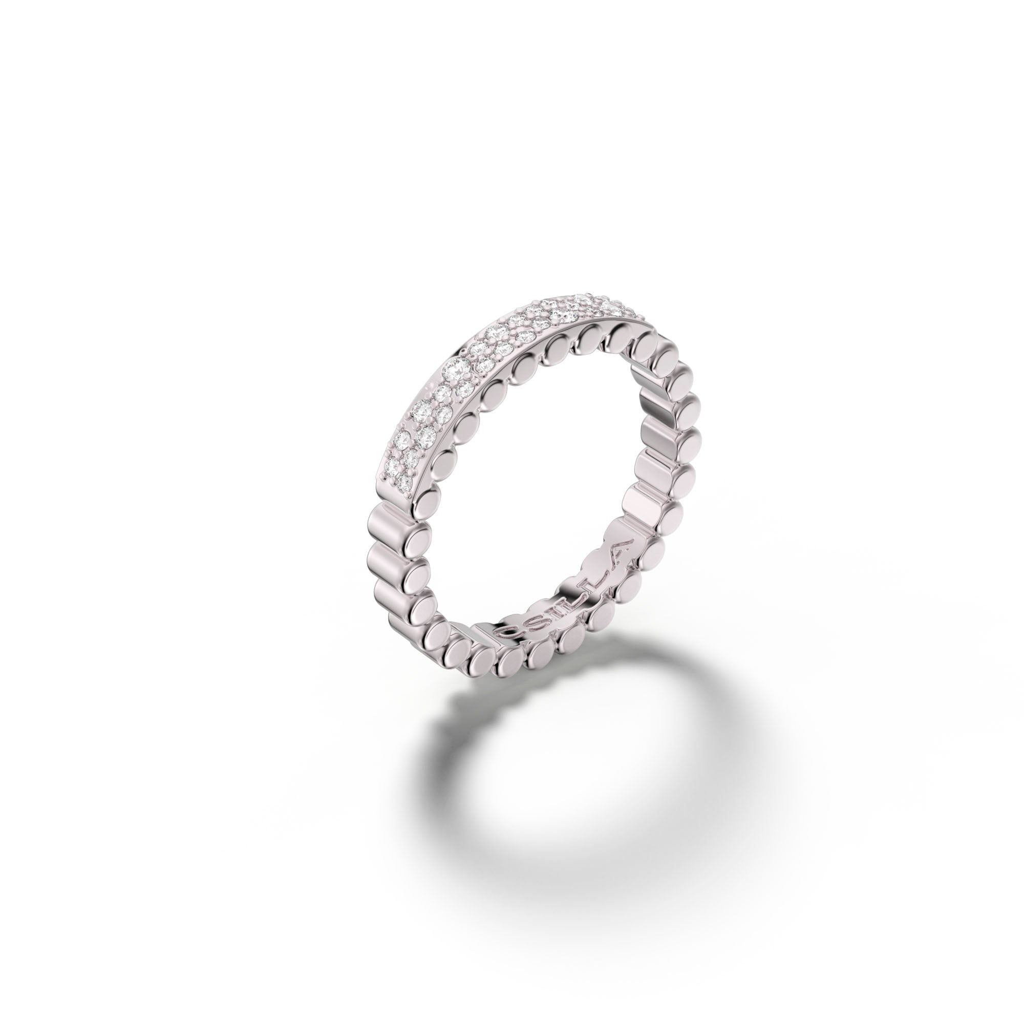 Casino Cyl - White Gold Diamond Ring - Csilla Jewelry