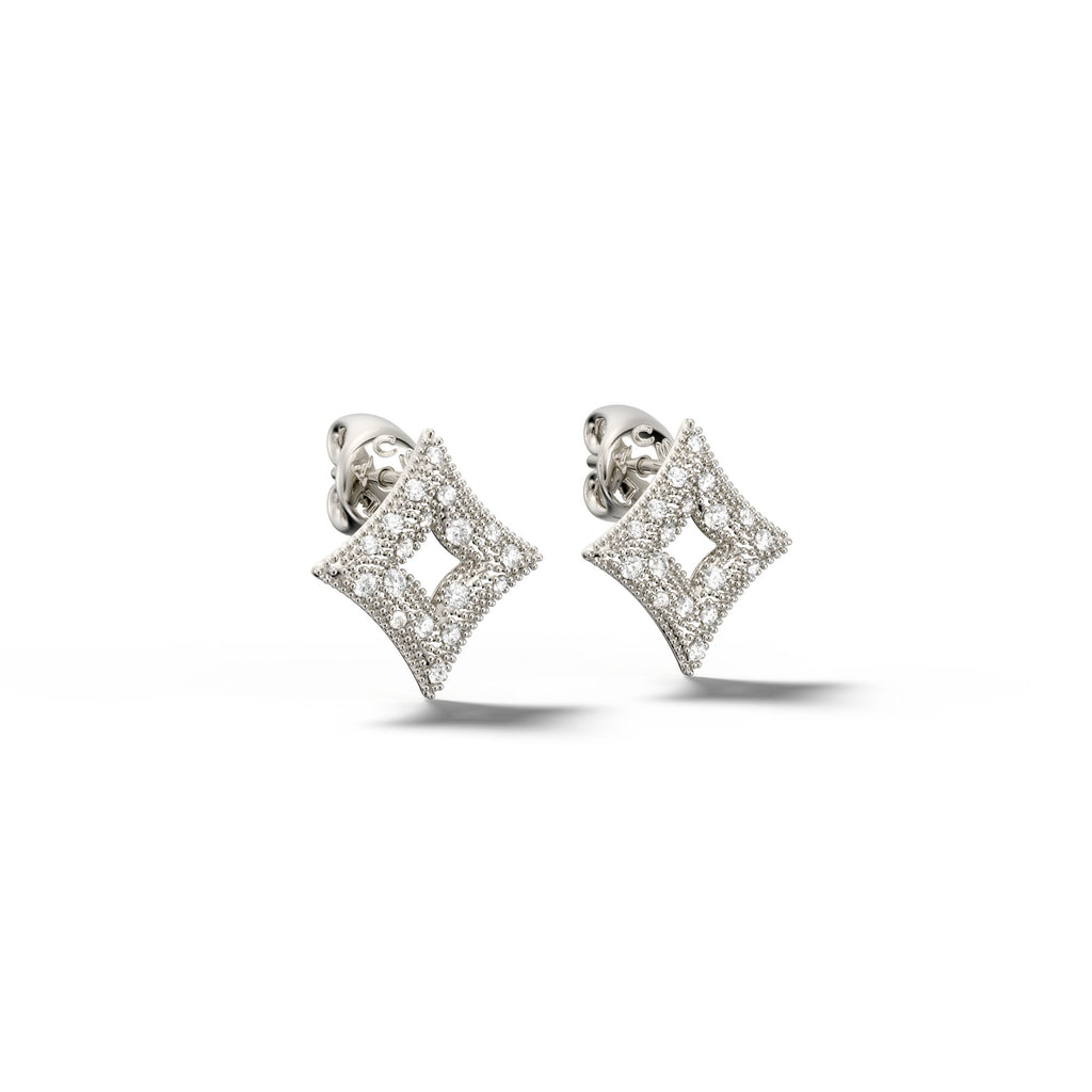 Csillag Orionis - White Gold Diamond Earring Small
