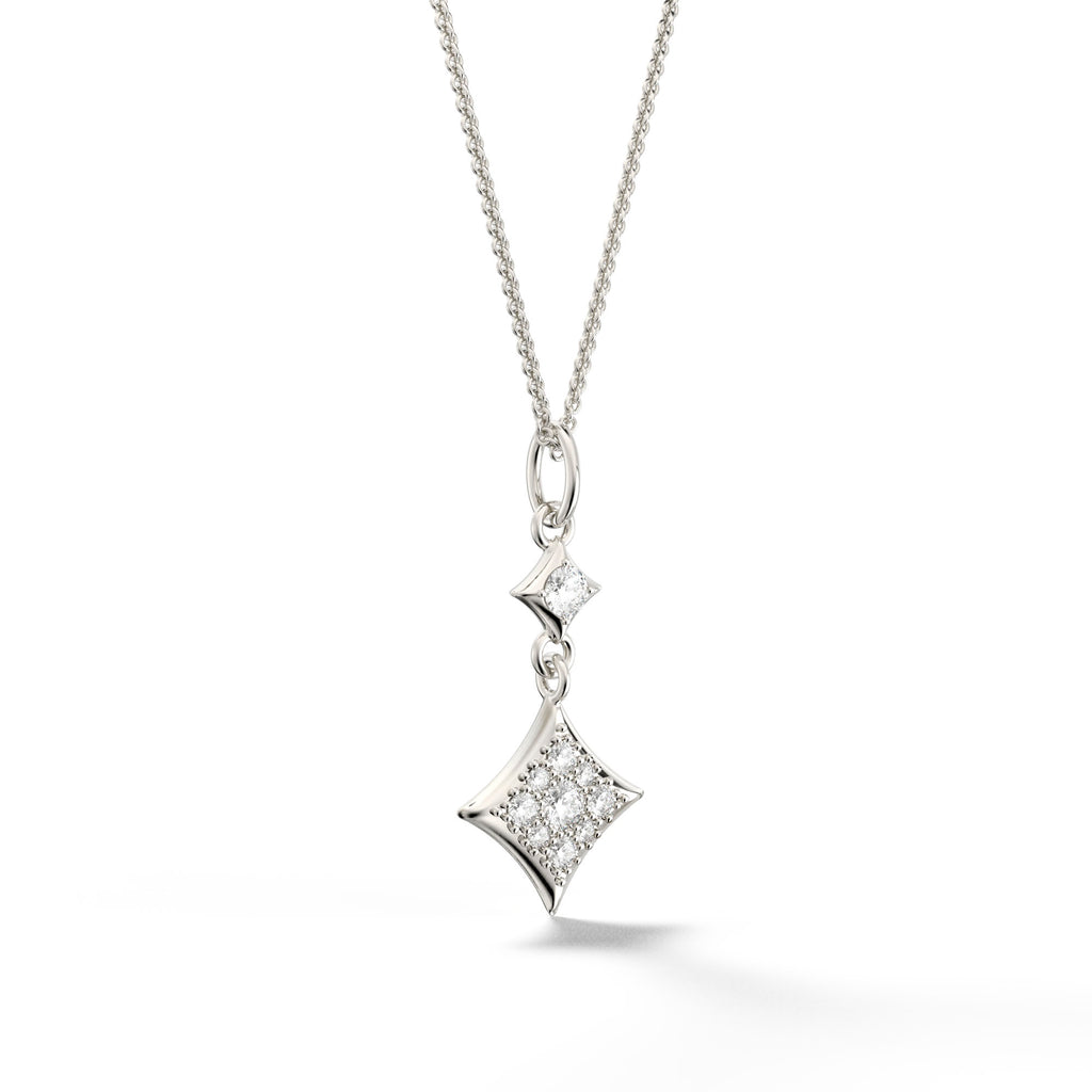 Csillag Stella - White Gold Pendant with Diamonds