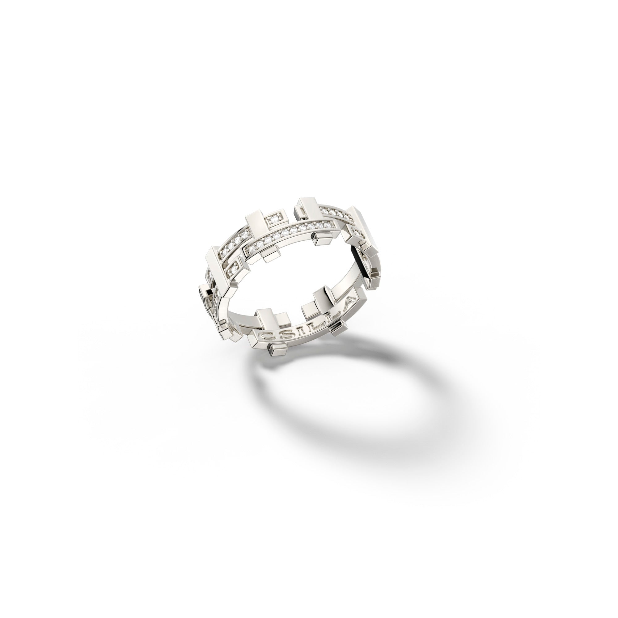 Gaea - 18k White Gold Diamond Ring – Csilla Jewelry