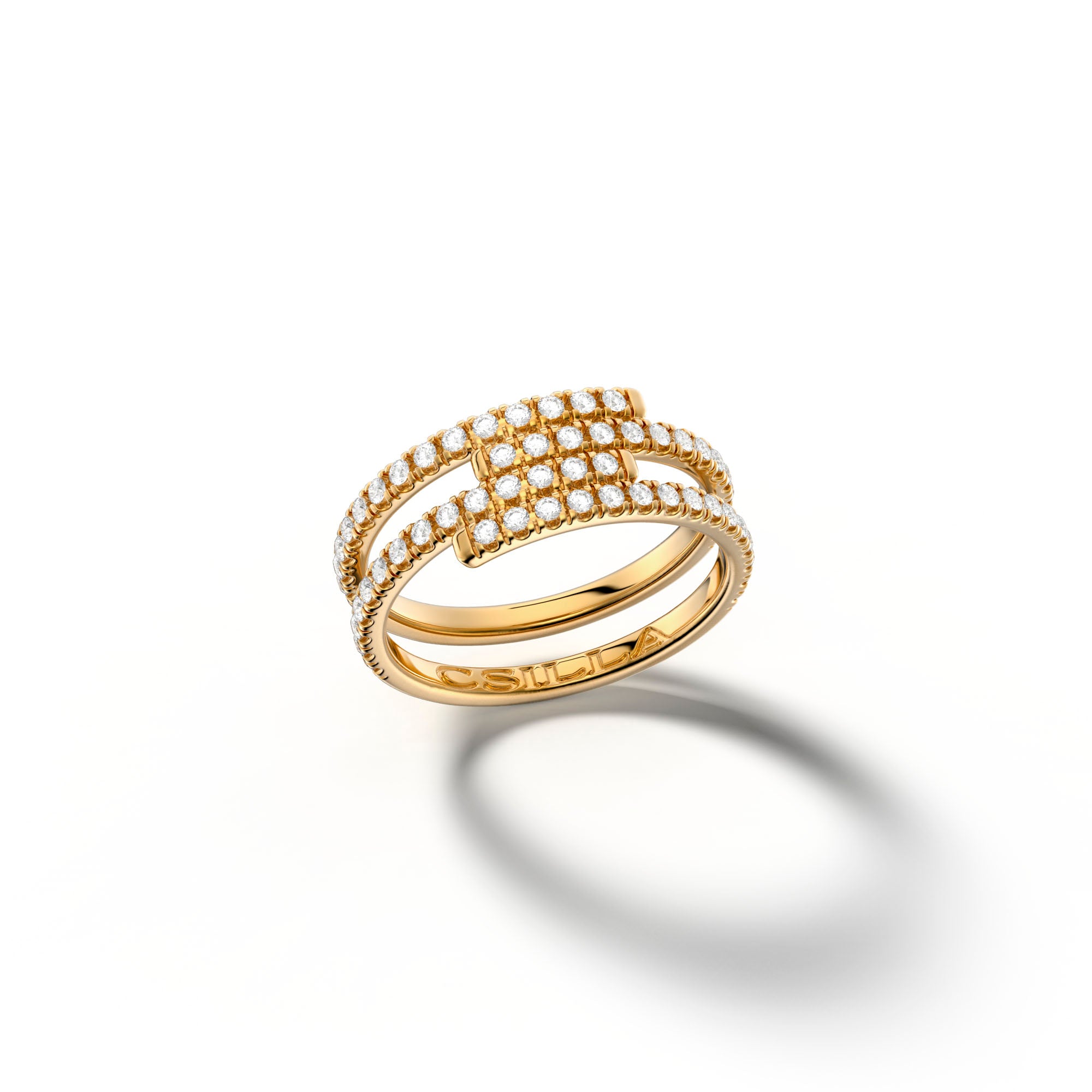 Issimo Yellow Gold Diamond Ring No. 2 - Csilla Jewelry
