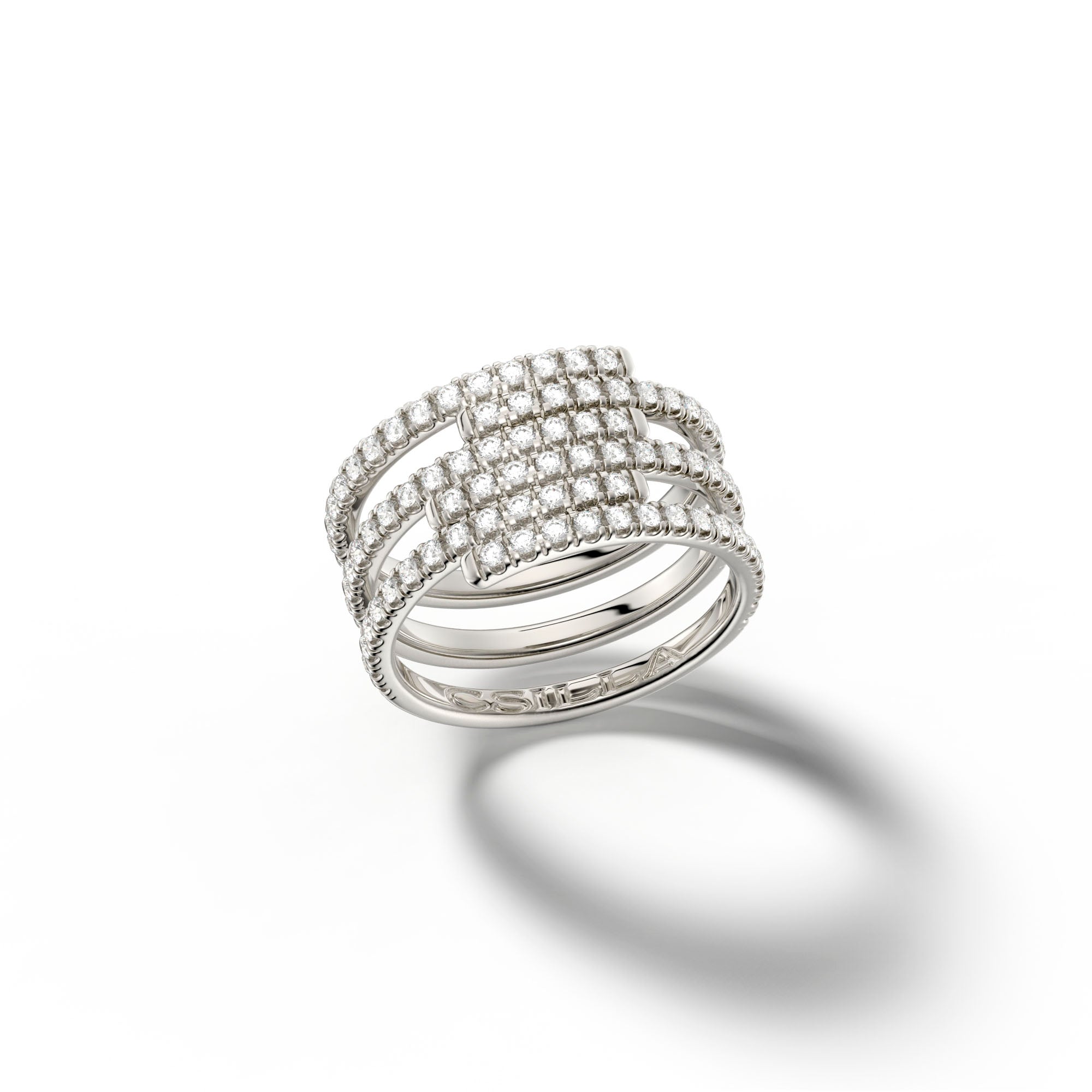 Issimo - White Gold Diamond Ring No. 3 - Csilla Jewelry