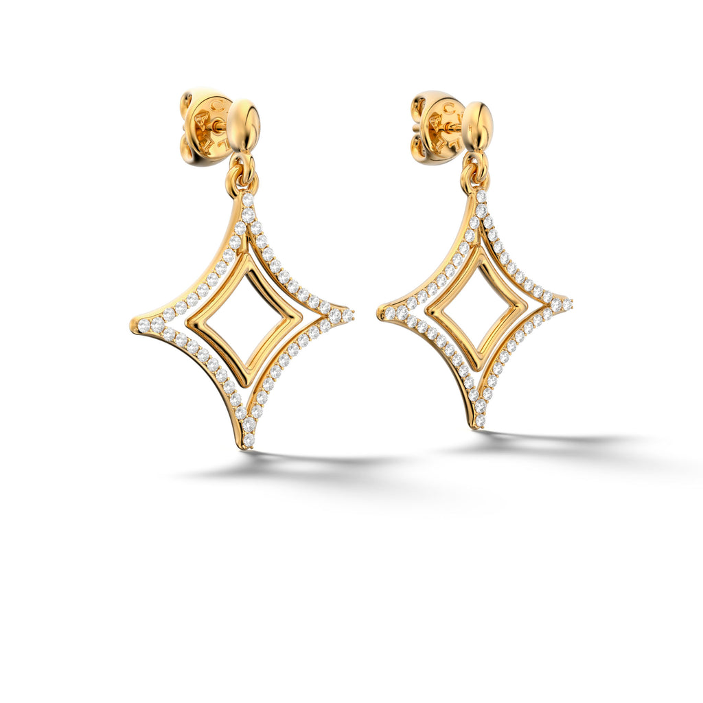 Csillag Sha - Yellow Gold Diamond Earring