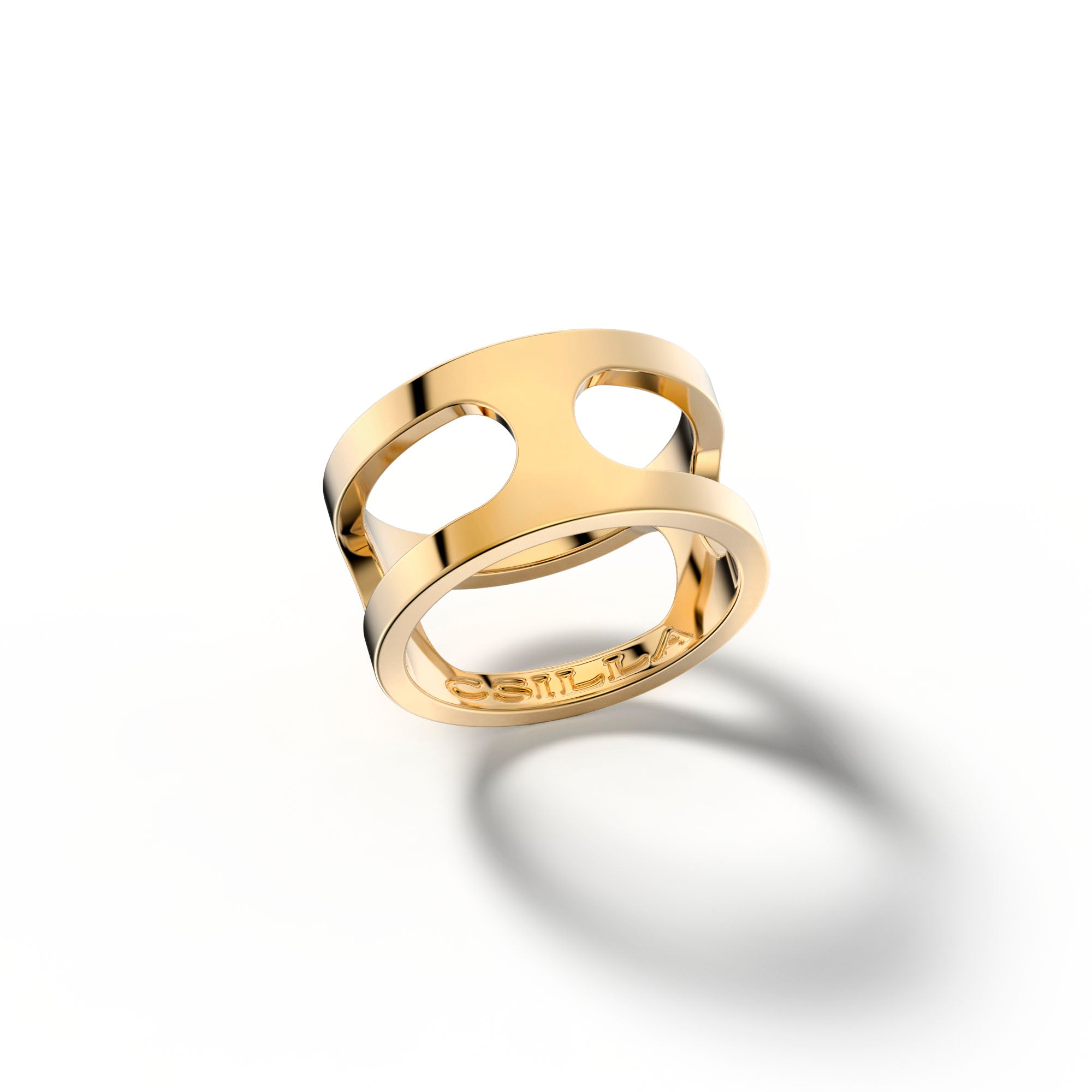 Me&I - 18k White Gold Ring Large - Csilla Jewelry