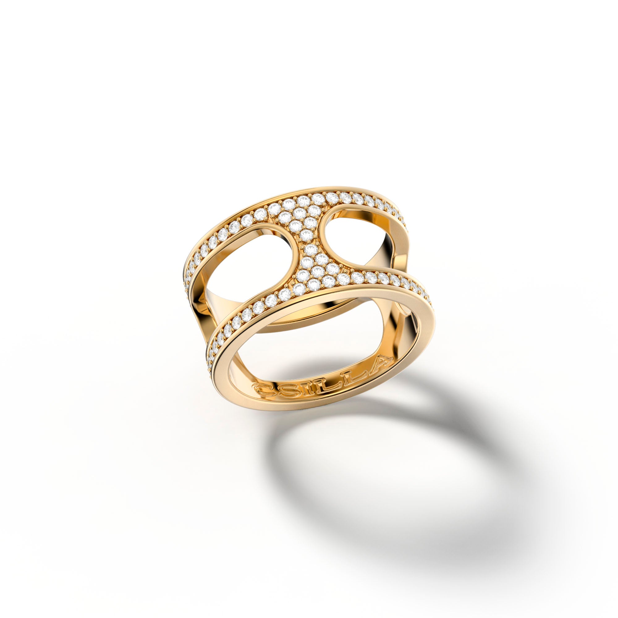 Me&I - White Gold Diamond Ring Large - Csilla Jewelry