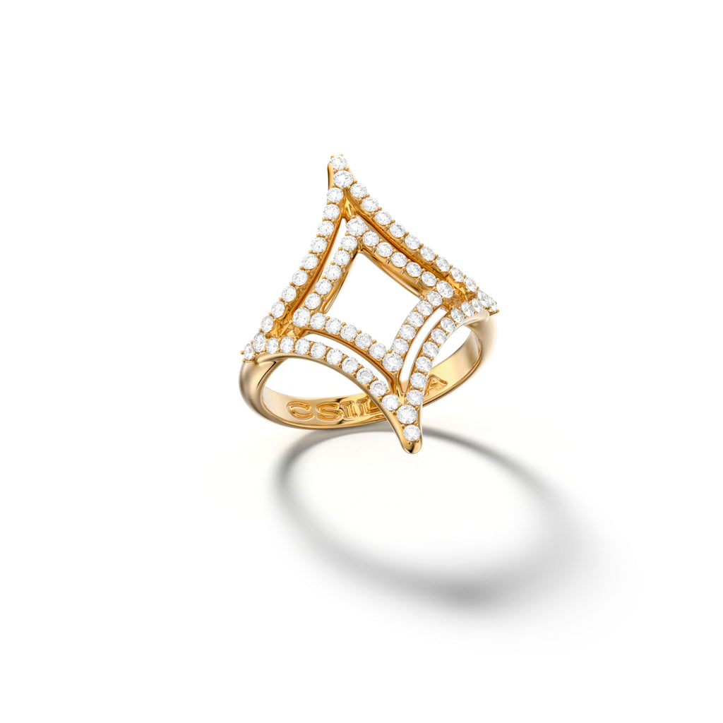 Csillag Sha - Yellow Gold Diamond Ring