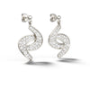 Me&I Twist 18k White Gold Diamond Earring - Csilla Jewelry
