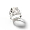 Issimo - 18k White Gold Diamond Ring Large Split - Csilla Jewelry