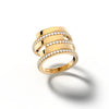 Issimo Yellow Gold Diamond Ring Large Split - Csilla Jewelry