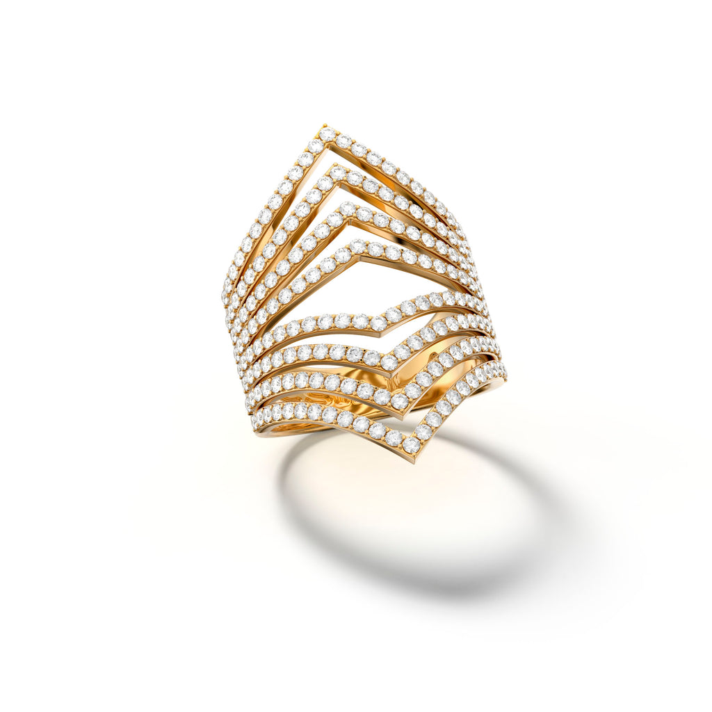 Csillag Fame - Yellow Gold Diamond Ring