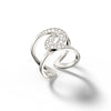 Me&I Twist 18k White Gold Diamond Ring - Csilla Jewelry
